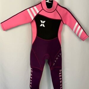 Dive & Sail Kids Wetsuit Pink Purple Size S Neoprene Surf Suit